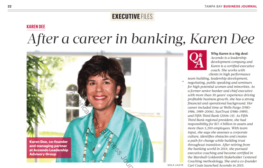 Karen Dee article in Tampa Bay Business Journal